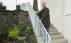 Montrose Society chairman Raymond Sutton at the Mill Road steps.
