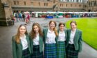 Tour Guides at Glenalmond College. From left: Honor Reynolds (17), Louisa Jeffers (14), Isabel Hathaway (14), Shula Blues (14) and Harriet Ovens (13).