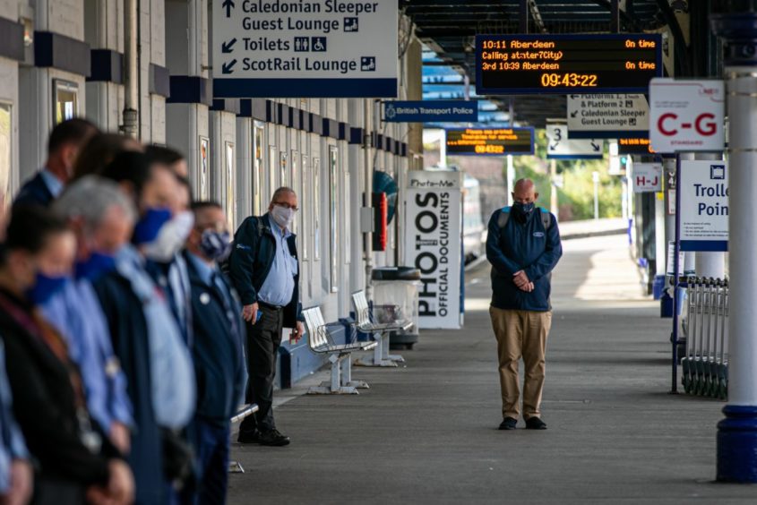 Minute silence for Stonehaven rail crash victims at Dundee station