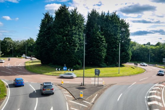 Preston Roundabout in Glenrothes. Image: Steve Brown/DC Thomson