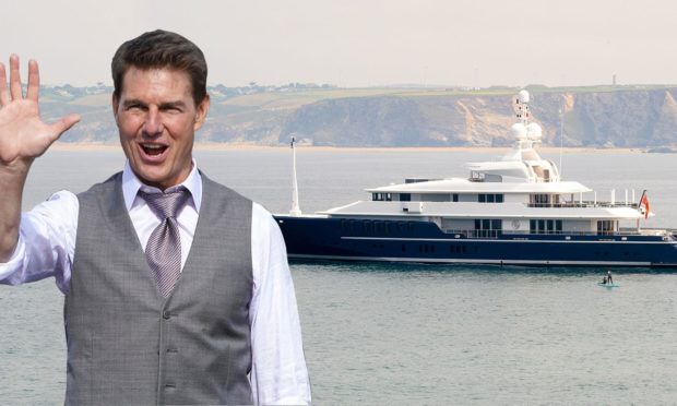 £33m superyacht reportedly rented by Tom Cruise spotted off the coast of Pittenweem.