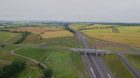 An aerial view of part of the dual carriageway work.