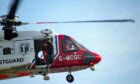 A coastguard helicopter was called to the scene.