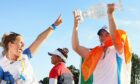 Leona Maguire celebrates the European win.