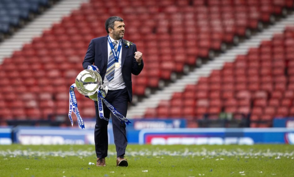 Callum Davidson won two cups as St Johnstone manager. 