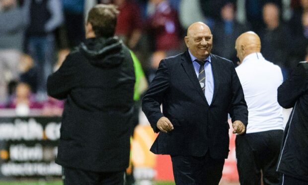 Dick Campbell was all smiles after Arbroath drew with Kilmarnock