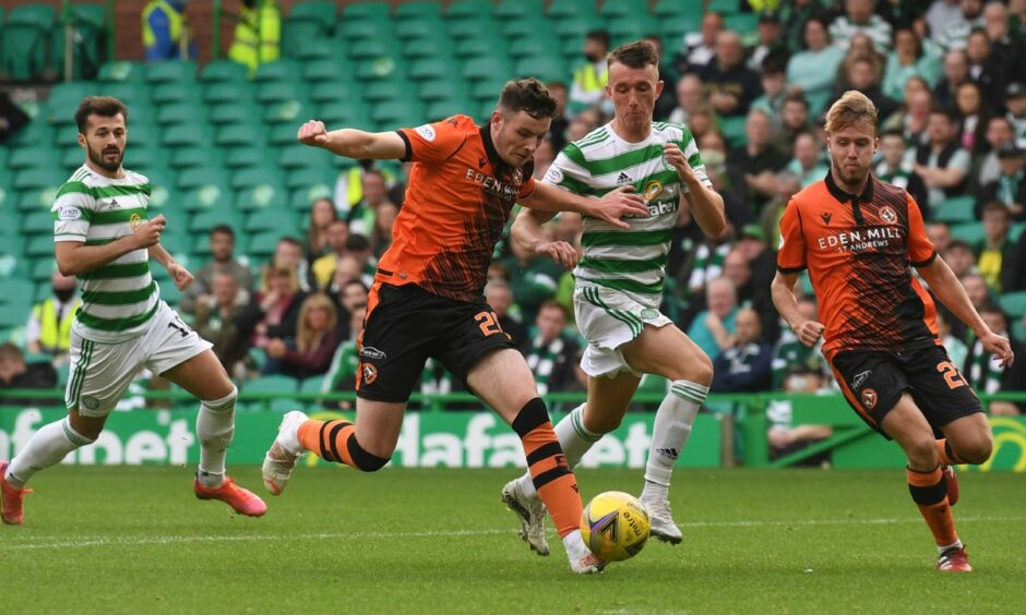 Kerr Smith in action for Dundee United. 