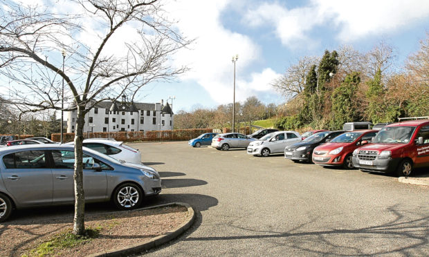 Dudhope Castle car park in Dundee will be the new site of the Dundee drive-through testing centre. (Library image).