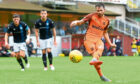 Keatings in action during his time at Dundee United