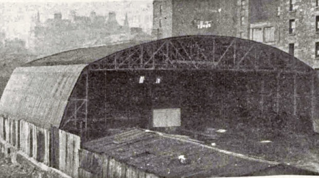 Dundees Premierland, probably being rebuilt, in September 1949