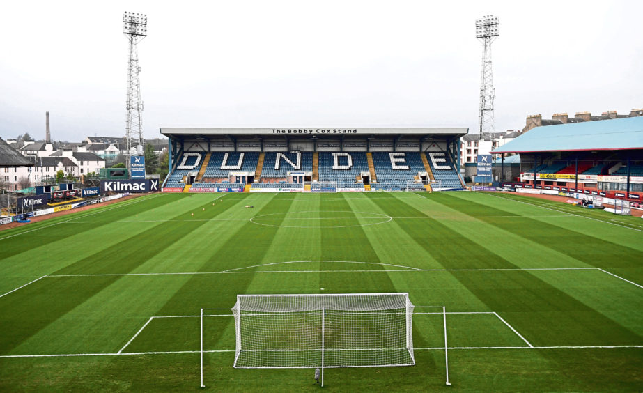 A view of the Bobby Cox Stand at Dens Park.