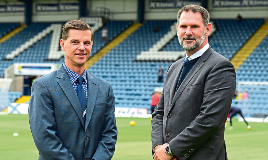 Dundee owner Tim Keyes (left) and managing director John Nelms.