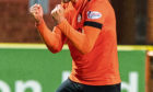Dundee United's Pavol Safranko celebrates his goal