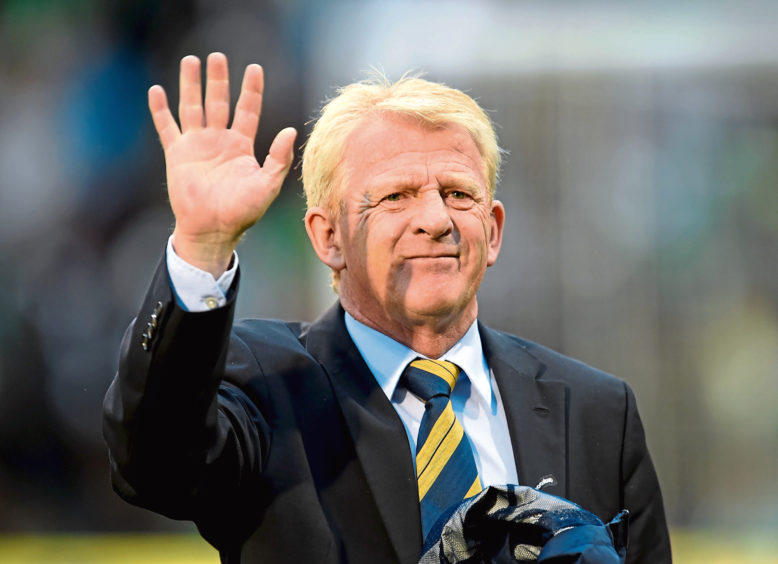 Gordon Strachan waves to the crowd during his time as Scotland manager in 2014.