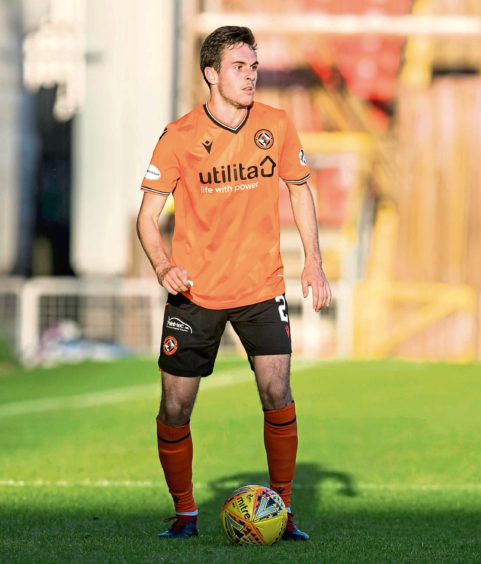 Liam Smith in action for Dundee United