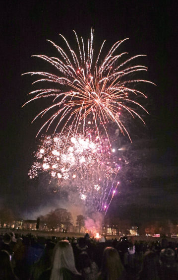 Fireworks in Baxter Park.