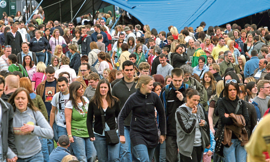 Revellers at Radio 1's Big Weekend in Dundee back in 2006.