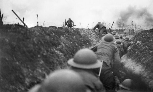 Harrowing scene from the Battle of Loos.