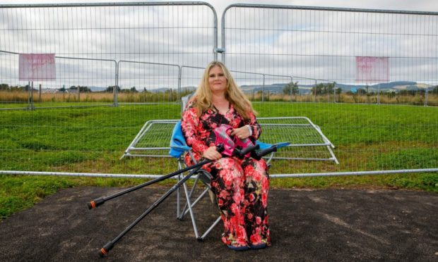 Ruth Arrowsmith prevented builders from starting work on the playpark near her home.