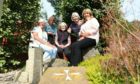 Lippen Care executive members (from left) Elma Walker, Pat Bright, Jean McEwen, Marion Hood (manager) and Moira Nicoll (chairperson) in the St John's Garden at the Strathmore Hospice. Pic: Gareth Jennings/DCT Media.