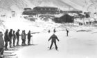 Skiers enjoying Glenshee in January 1970.