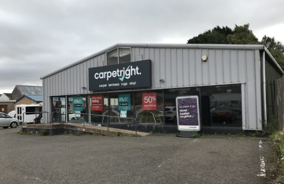 Screwfix is planning a move into the Carpetright store on Queenswell Road, Forfar. Pic: Graham Brown/DCT Media.