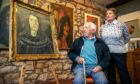 Pete Cura Snr and his wife Louise with a self portrait of their late son Pete at The Gallery, East Burnside, Cupar