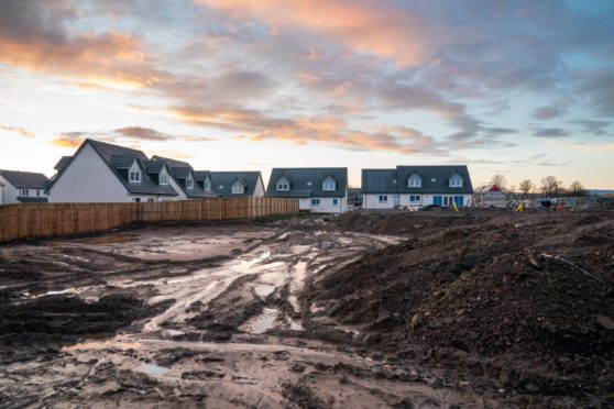 The developer is currently building 150 new homes at Linlathen Grove, on the site of the former house.