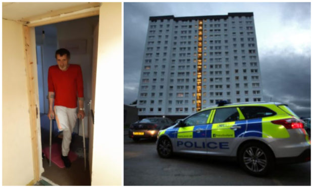 Amputee Paul Matthew has described staying in Adamson Court in Lochee as a "living hell".