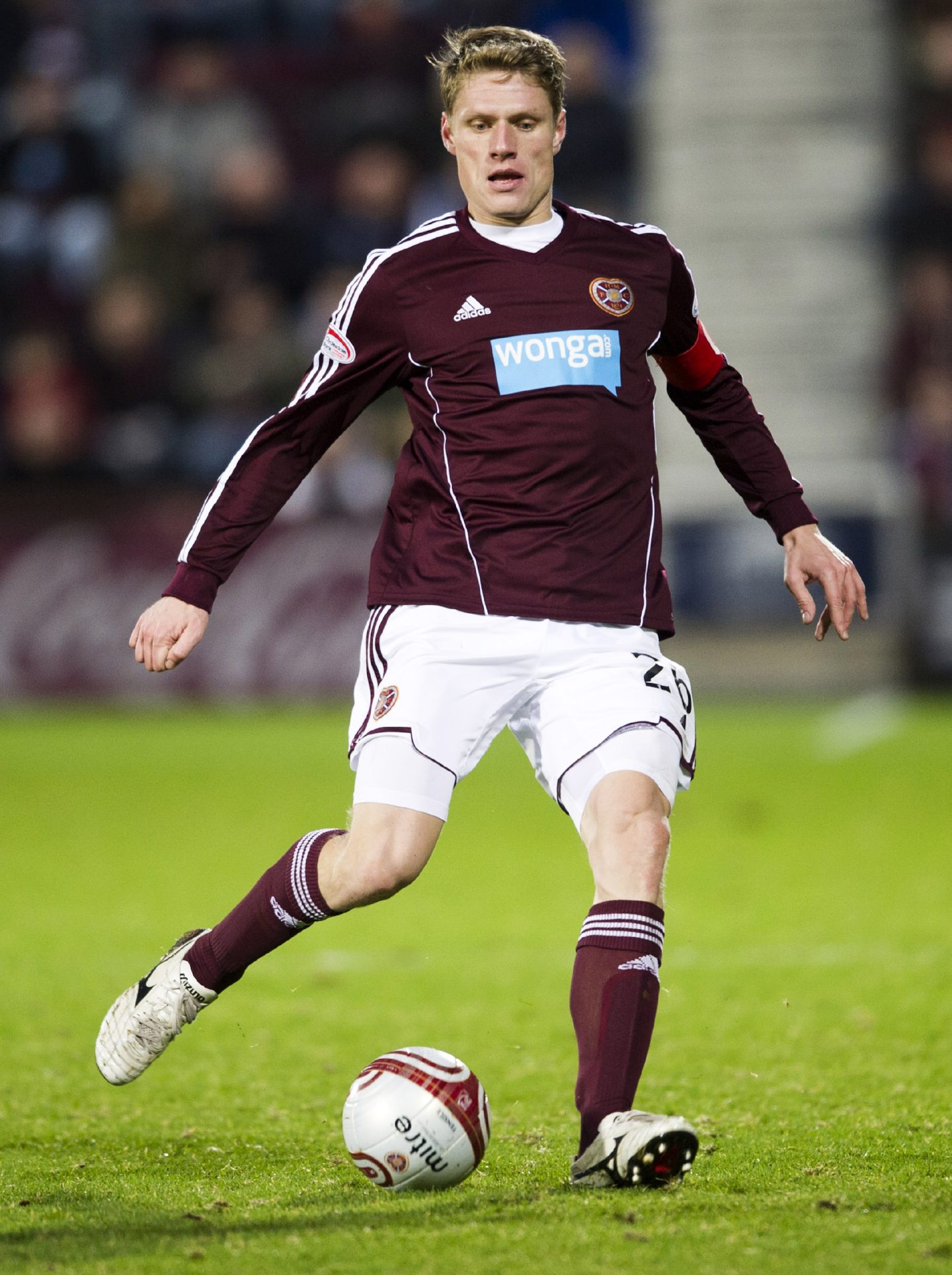 Marius Zaliukas in action for Hearts in 2012.