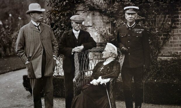 Harriet Lindsay, Lady Wantage, with three Field Marshals Lord Grenfell, Earl Roberts VC & Sir Evelyn Wood VC