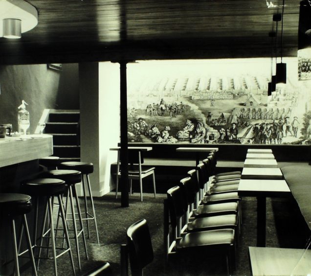 Decor inside a trendy-looking The Blair bar on Princes Street