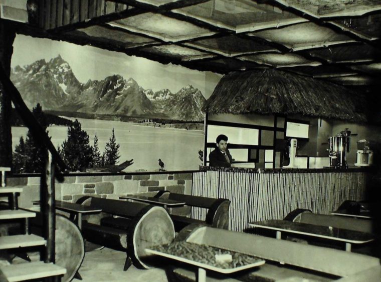 Inside the Shakespeare Cafe on the Perth Road in 1962.