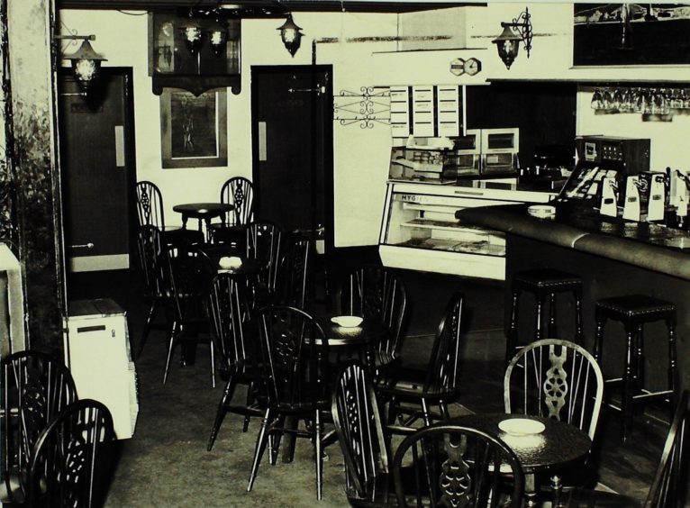 the bar area of the old Unicorn Lounge on Dock Street, pictured here in 1977.