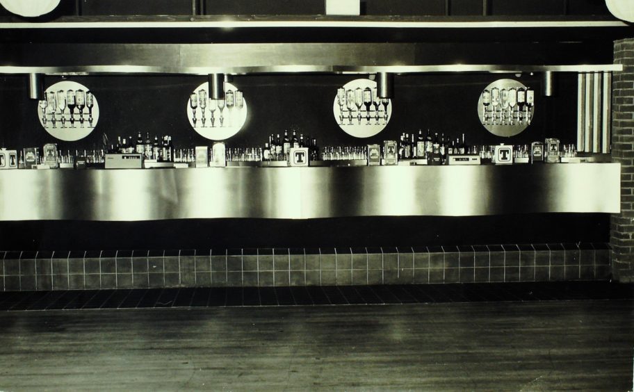 The bar area at Teazer's disco found within the Royal Hotel