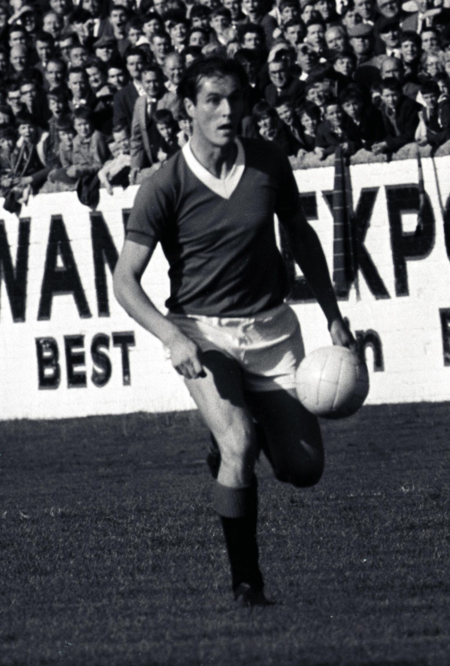 George McLean in action for Rangers during 1961-62 season.