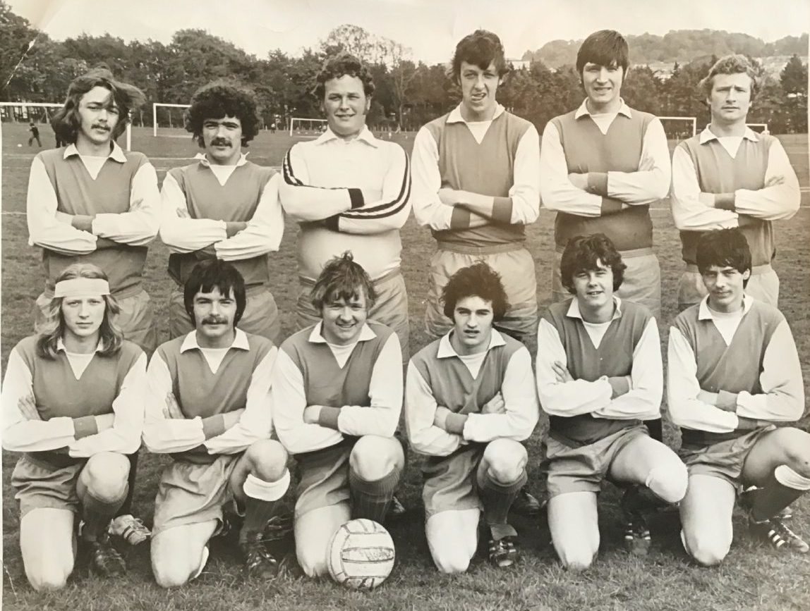Dundee Sunday Welfare AFA side Taxis AFC, from around 1976/77. Back row (from left) - Neil Ross, Doug McGinlay, Peter Heggie, Lyell Mitchell, Jimmy Don, John Ritchie. Front row - Dave Halliburton, Colin McGinlay, Ian Vaughan, Bobby Gibb, Phil Brown, Neil Crawford.