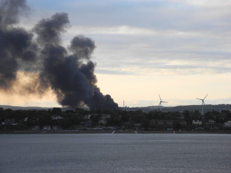 Various readers sent in pictures of the fire from where they were, with the smoke visible for miles.
