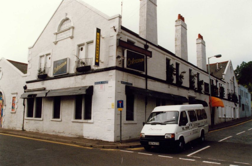 The outside of the Colosseum nightclub on the junction of Douglas Street and Brown Street.