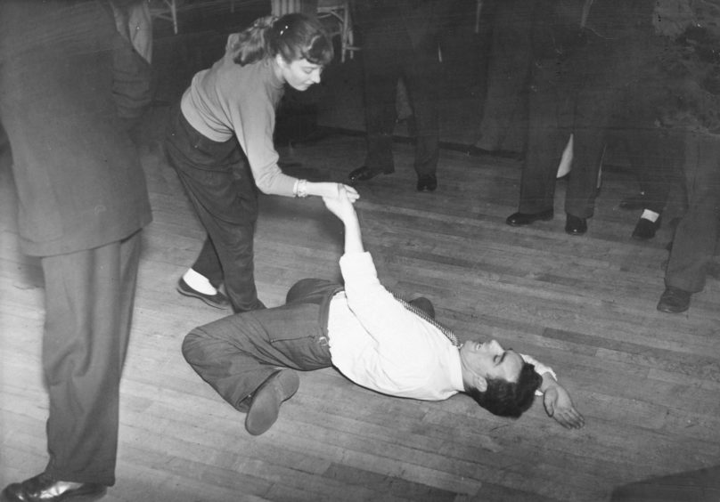 Two rock'n'rollers get their groove on at Dundee's Empress Ballroom in 1956.