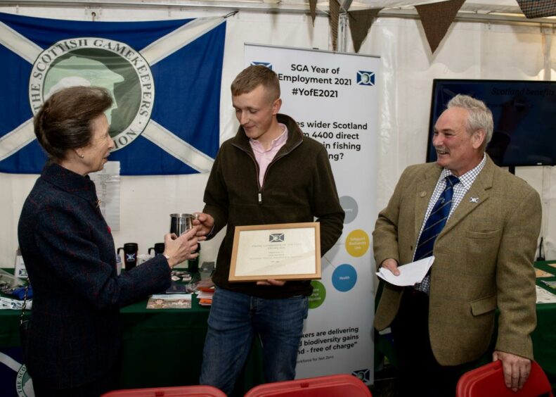 Princess Anne presented an award at the Scottish Game Fair on Friday