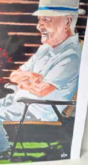 The painting of George Grier by former Dundee and Dundee United player Steve Murray.
