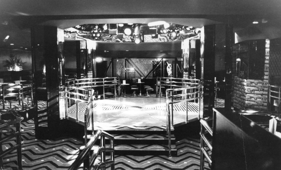 The dancefloor area of Maxim's nightclub on St Andrew's Lane in 1984.