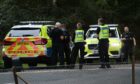 Police attending the incident at Scone Wood