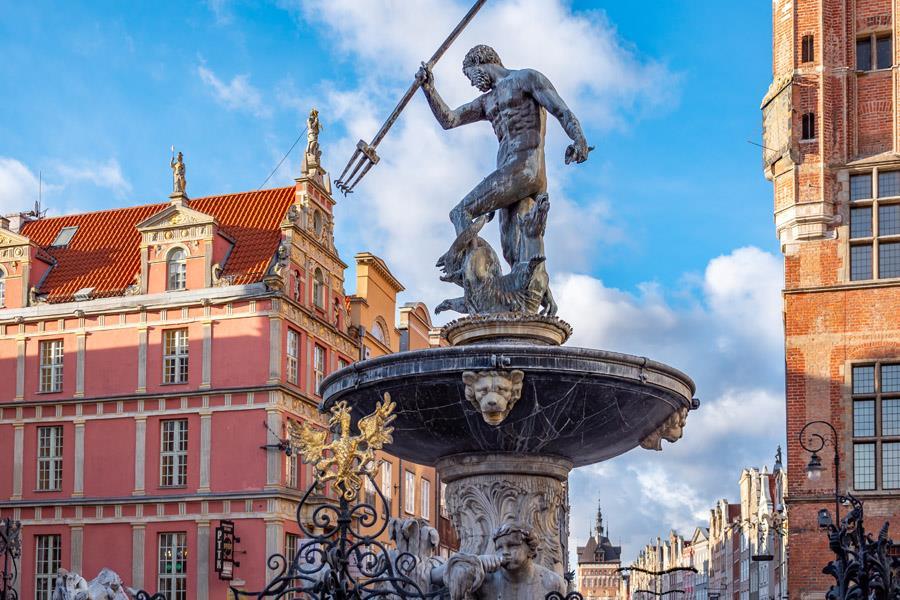 Neptune Fountain, Gdansk.
