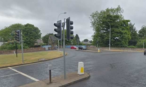 The traffic lights at Victoria Road, Kirkcaldy.