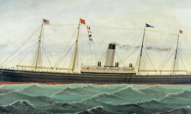 The SS Californian en route to America sold for  £3570.