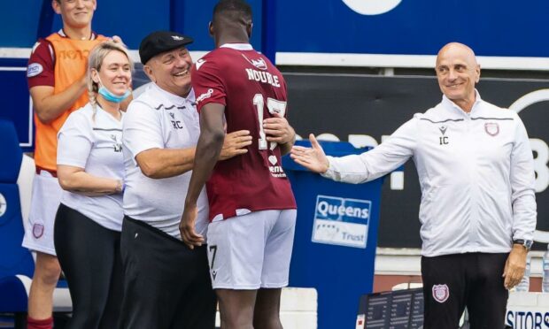 Joel Nouble has become a cult hero in his short time at Arbroath.