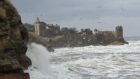 St Andrews Castle battered by a storm