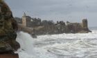 St Andrews Castle battered by a storm